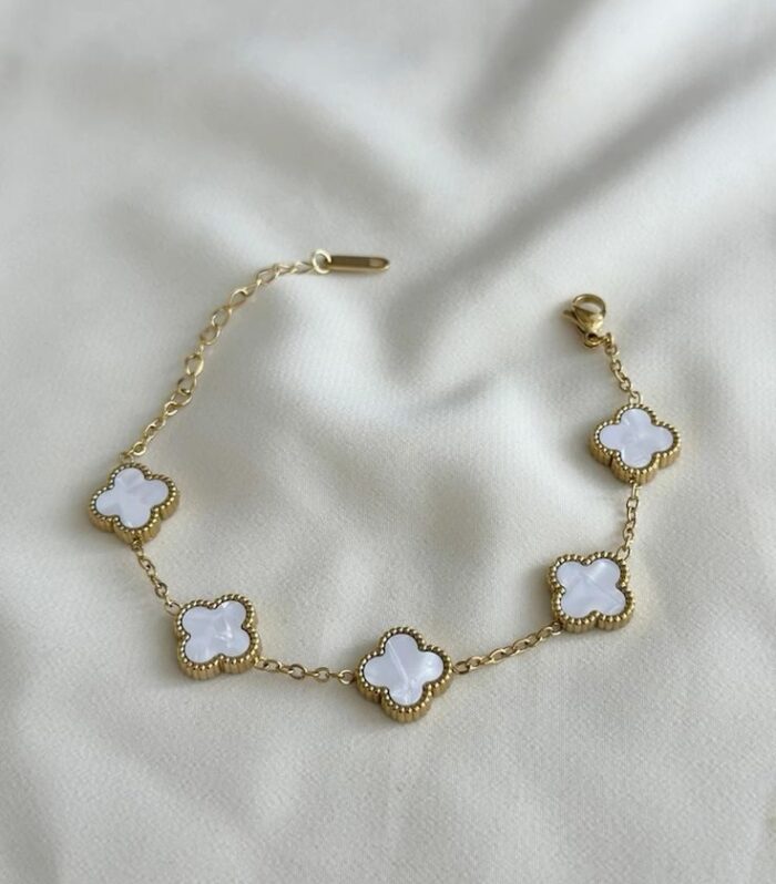 Luxury Clover Bracelet | Anti-Tarnish Gold Plated Chain for Women